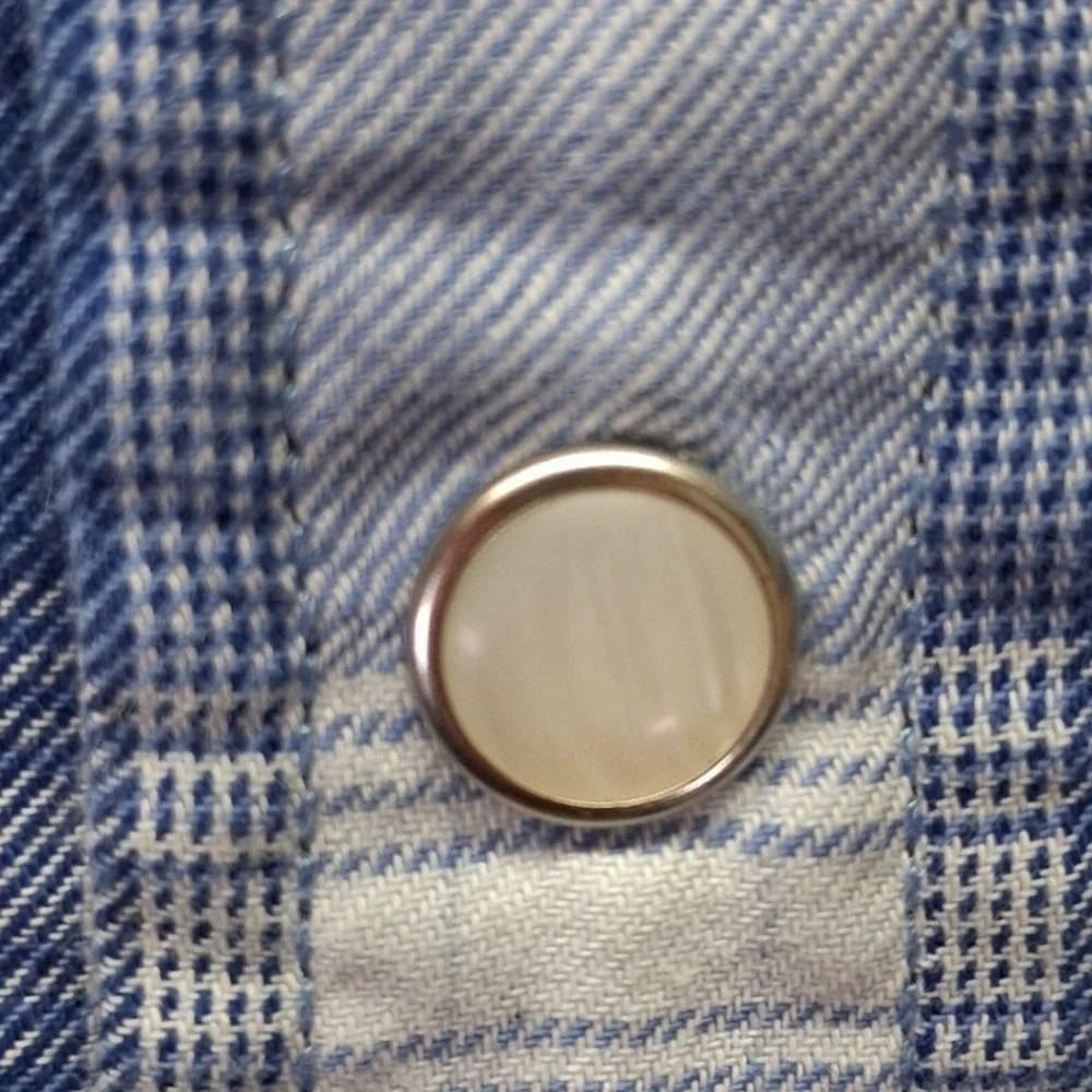 Levis Mens Cowboy Plaid Pearl Snap Western Shirt Standard Fit Medium CW-3323